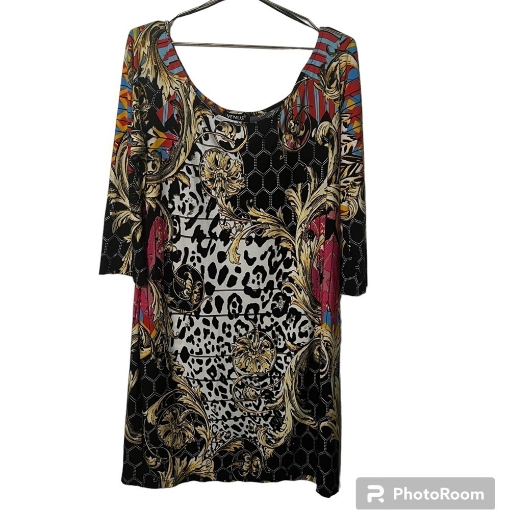 Venus Animal Print Slinky Dress